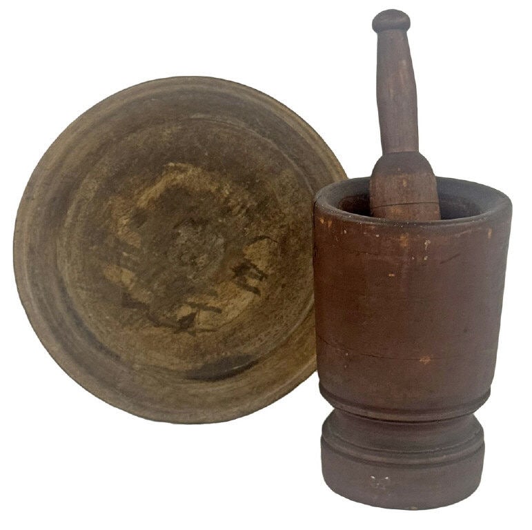 TREENWARE PLATE & MORTAR & PESTLE PLATE 11" DIAM (1 of 7)