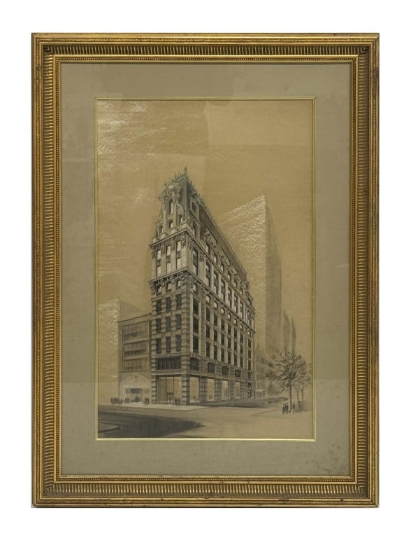 ARCHITECTURAL DRAWING REPUBLIC NATIONAL BANK OF NY 452 5TH AVE 28" X 18" SITE SIZE: ARCHITECTURAL DRAWING REPUBLIC NATIONAL BANK OF NY 452 5TH AVE 28" X 18" SITE SIZE