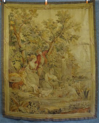 Aubusson Tapestry Panel, 80" High X 64" Wide: Aubusson Tapestry Panel, 80" High X 64" Wide
