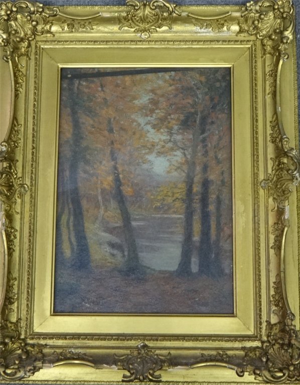 O/C SGND WILLIAM MERRITT POST "AUTUMNAL SCENERY": 14" X 10"