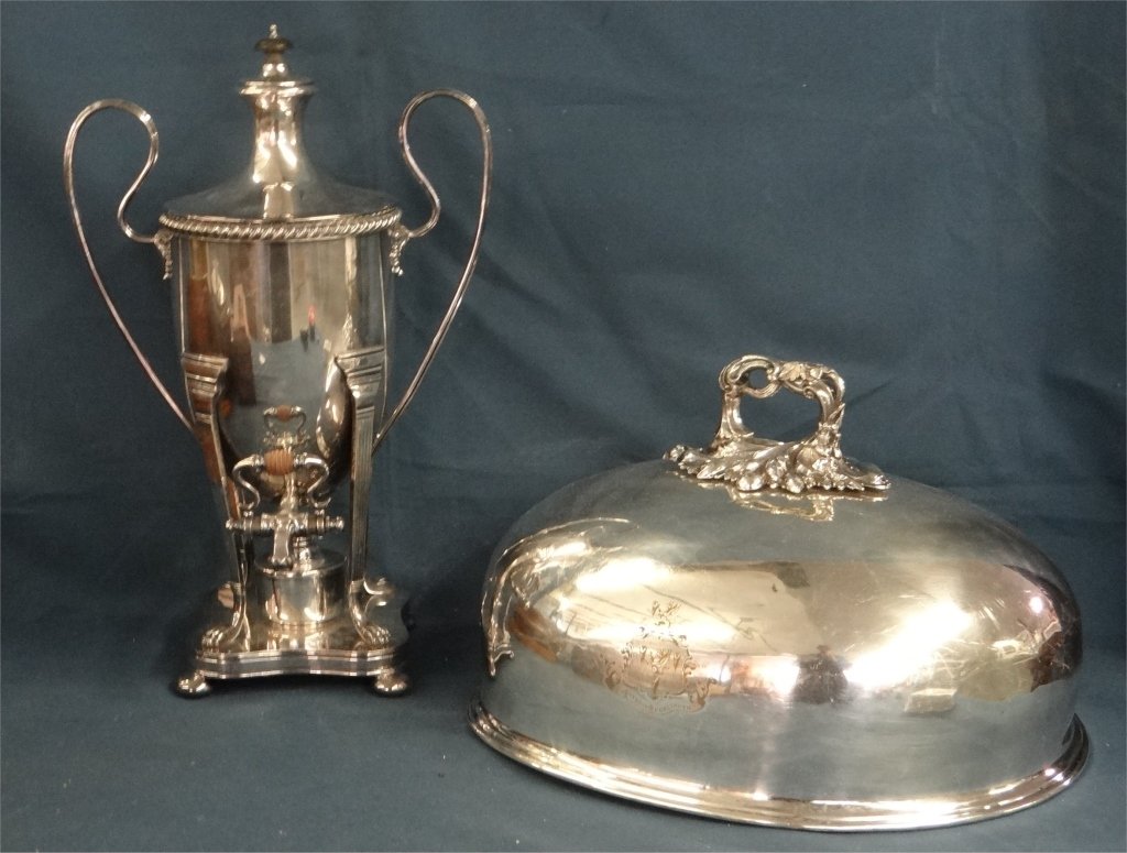 SILVER PLATE GOOSE COVER & HOT WATER KETTLE: SILVER PLATE GOOSE COVER & HOT WATER KETTLE