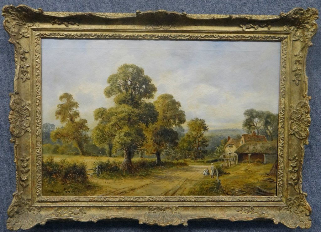 O/C "BUCOLIC LANDSCAPE" SGND HENRY COOPER: 20" X 30"