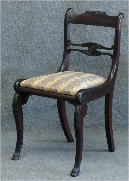 DUNCAN PHYFE SCHOOL NY SIDE CHAIR: HAIRY PAW FEET