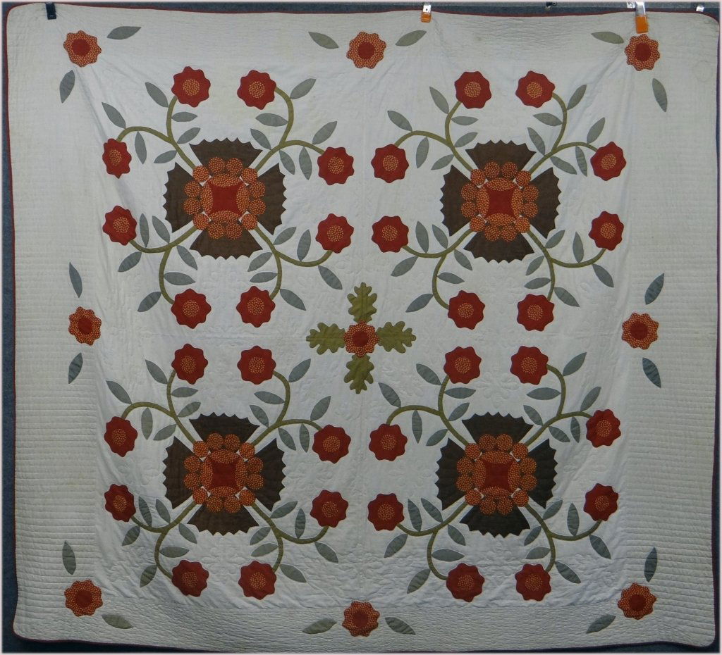 STUNNING HAND STITCHED APPLIQUED QUILT Sep 14, 2014 Carlsen Gallery