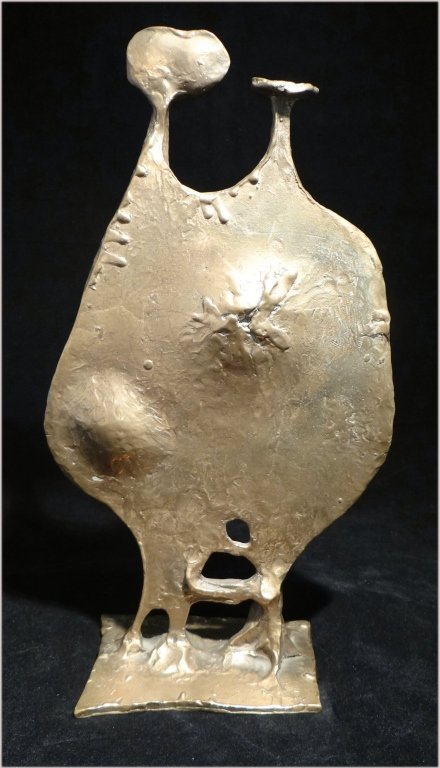 BRONZE SCULPTURE SGND CHAVEZ #18/50 '77: BRONZE SCULPTURE SGND CHAVEZ #18/50 '77 (EDWARD ARCENIO CHAVEZ) 10 3/8" TALL