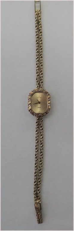 14K GOLD & DIAMOND CONCORD WRIST WATCH: 14K GOLD & DIAMOND CONCORD WRIST WATCH