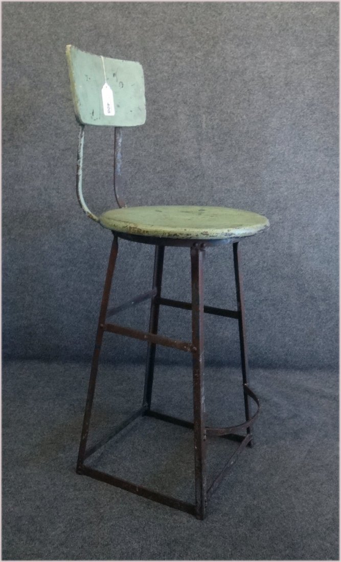 GREEN METAL WORKSHOP CHAIR: GREEN METAL WORKSHOP CHAIR
