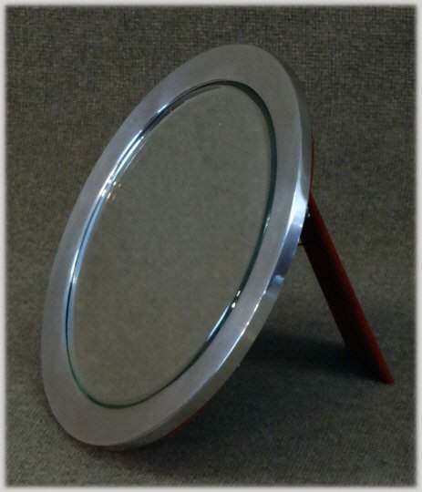 14 3/4" DIAMETER TIFFANY STERLING DRESSER MIRROR: 14 3/4" DIAMETER TIFFANY STERLING DRESSER MIRROR