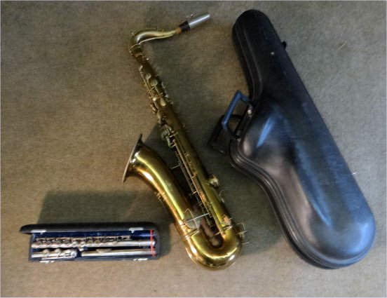 FLUTE & SAXAPHONE: FLUTE BY SELMER ELKHART IND.: SAX BY C.G. CONN LTD. ELKHART IND