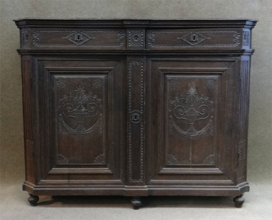 FRENCH MID 18THC. 2 DOOR 2 DRAWER CABINET (1 of 6)