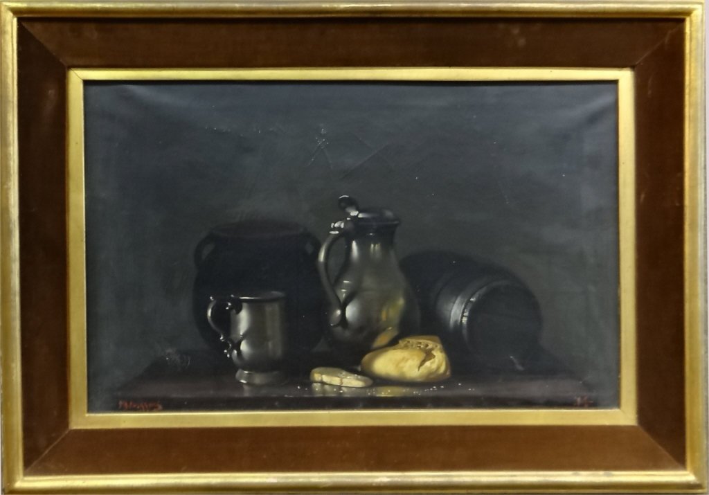 O/C "STILL LIFE " SGND MW HUGGINS 20" X 31 1/2" (1 of 10)