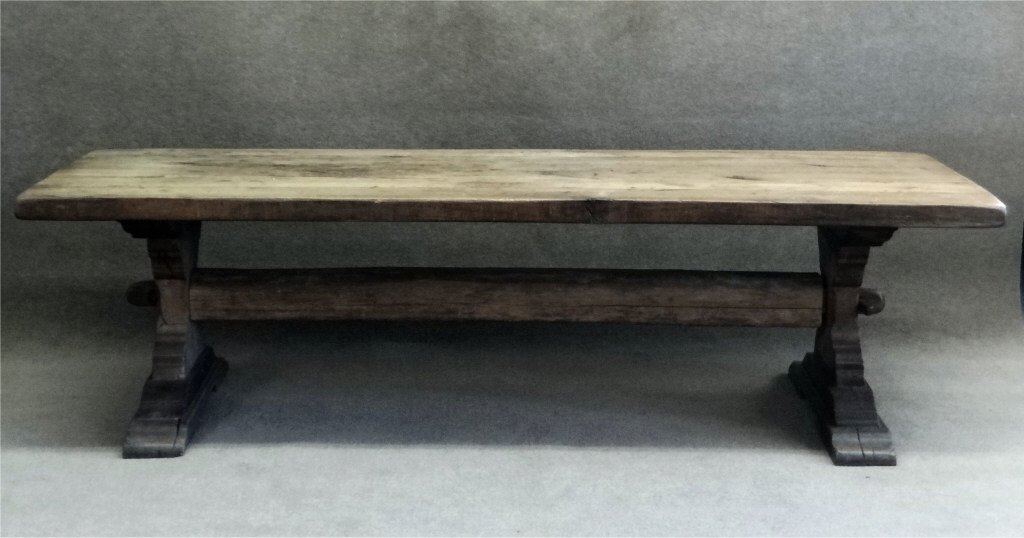 PLANK TOP HARVEST / TRESTLE TABLE (1 of 7)