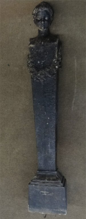 FRENCH CAST STONE BOUNDRY MARKER 65" TALL (1 of 7)