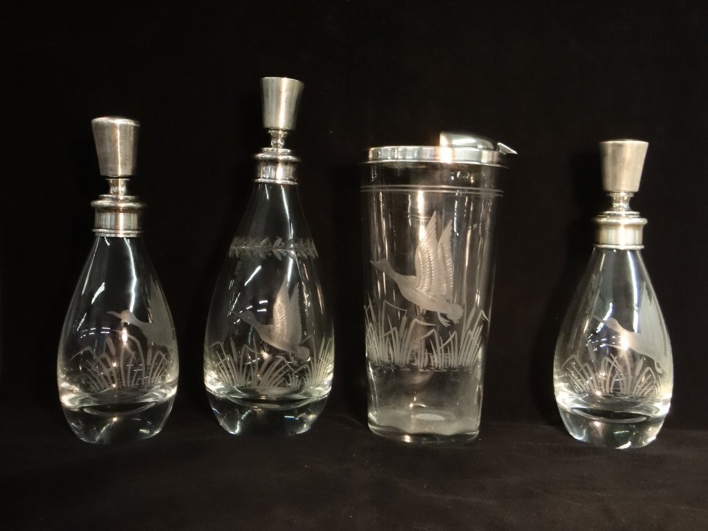 HAWKES CRYSTAL & STERLING SILVER DECANTER (1 of 10)