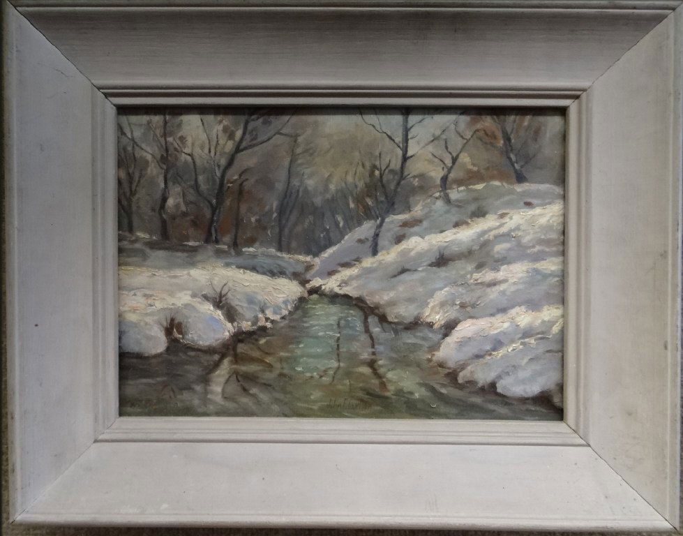 O/C  JOHN F. CARLSON WOODSTOCK MILL STREAM WINTER (1 of 3)