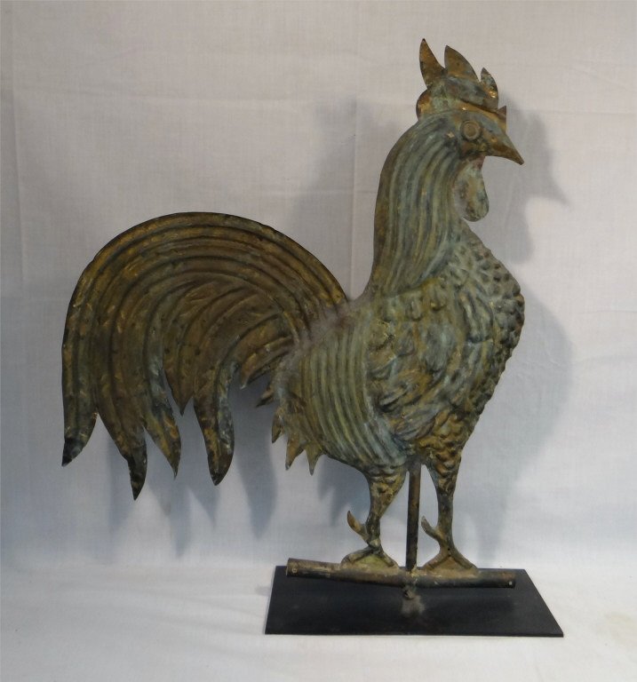 COPPER GAME  COCK  WEATHERVANE, GREAT DETAIL (1 of 7)