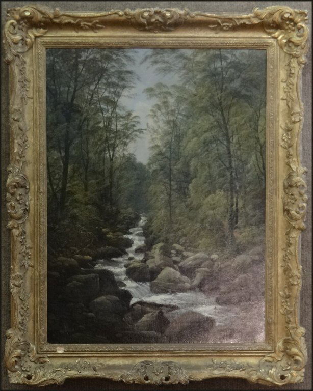 O/C "WATERFALL ON THE ISLE OF WIGHT" SGND ALLAM (1 of 5)