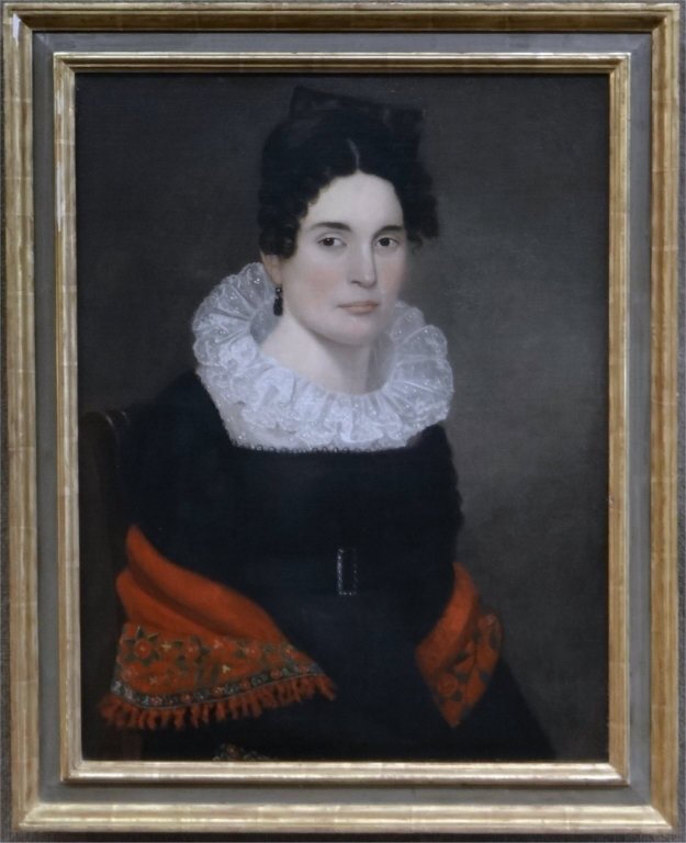 O/C AMERICAN SCHOOL "PORTRAIT OF A WOMAN" UNSGND (1 of 3)