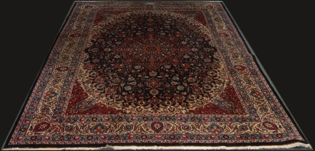 IRANIAN ROOMSIZE KASHAN CARPET 157" X 120" (1 of 5)