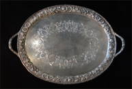 KIRK DOUBLED HANDLED STERL SILVER TRAY