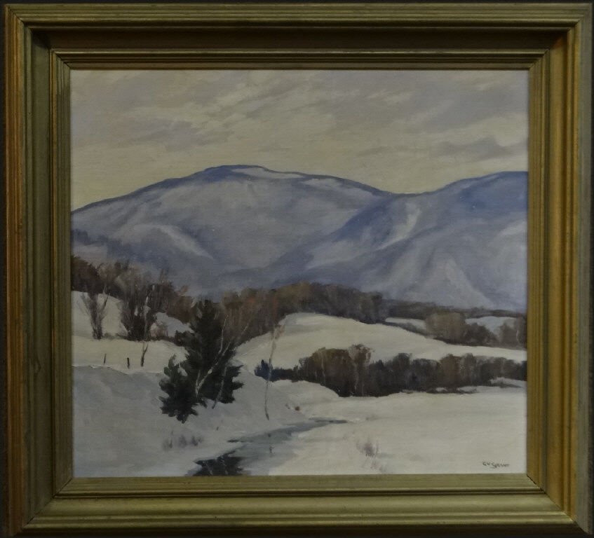 O/C "SGND C. V. GRANT "VERMONT WINTER LANDSCAPE" (1 of 4)