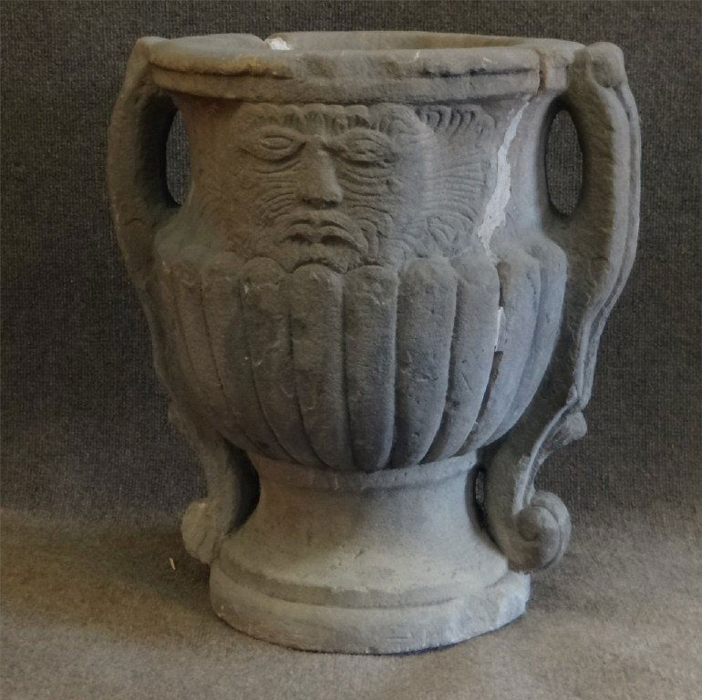 CARVED STONE  URN 20 1/2" TALL (1 of 5)