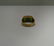 18K YELLOW GOLD AND JADE MANS RING - 7