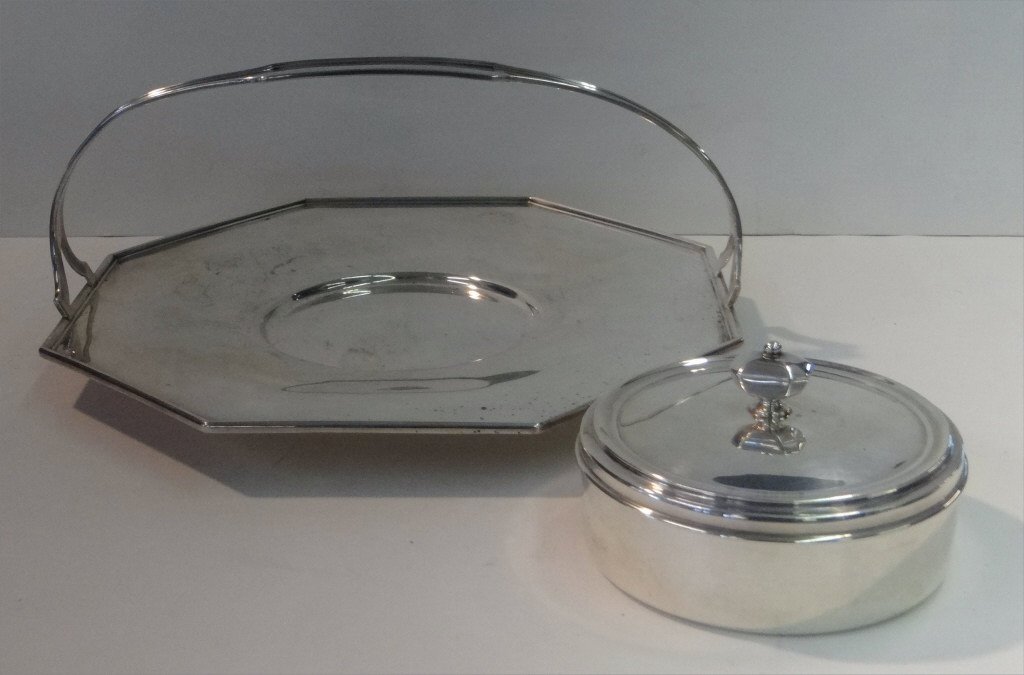 GORHAM 10 1/2'" STERLING BASKET  & COVERED BOX (1 of 6)