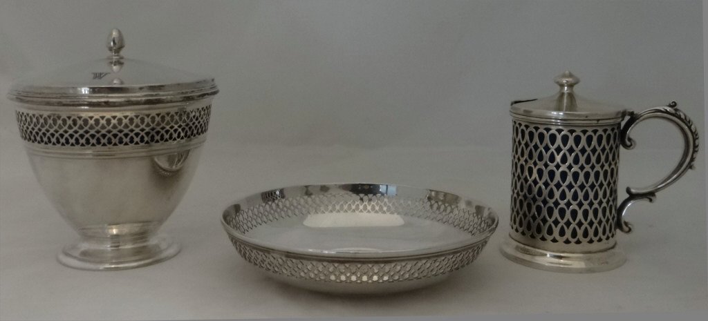 3 PCS TIFFANY STERLING SILVER: SUGAR POT,MUSTARD (1 of 9)