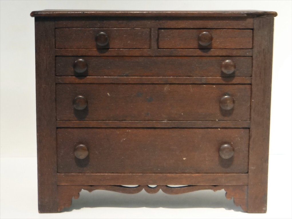 MINIATURE EMPIRE CHEST IN OLD FINISH (1 of 5)