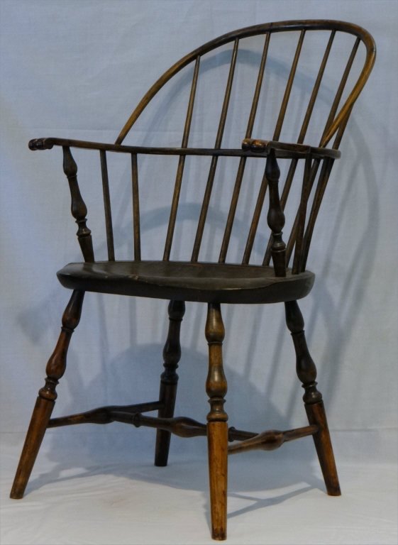 KNUCKLE ARM WINDSOR CHAIR W/ BULBOUS TURNINGS (1 of 7)