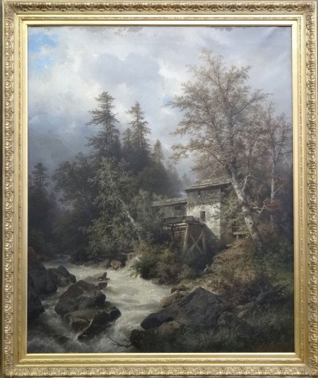 O/C "ALPINE LANDSCAPE" SGND CARL HASCH, WEIN, 1890 (1 of 6)