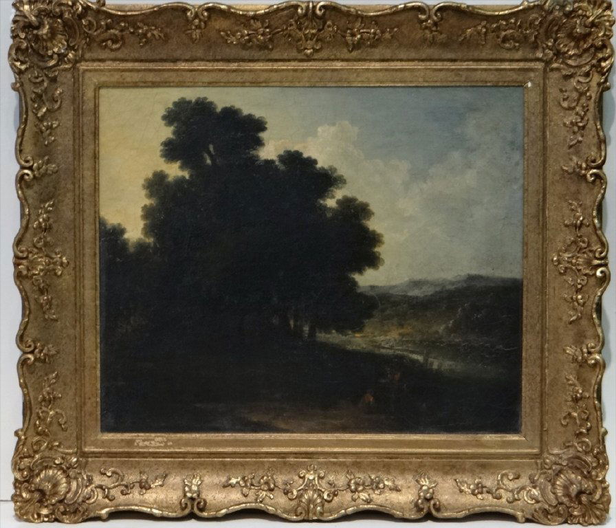O/C BARBIZON SCHOOL LANDSCAPE UNSGND, PERIOD FRAME (1 of 4)