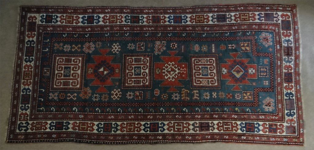 SEMI ANTIQUE KARACHOPT KAZAK W/ GREEN FIELD (1 of 8)