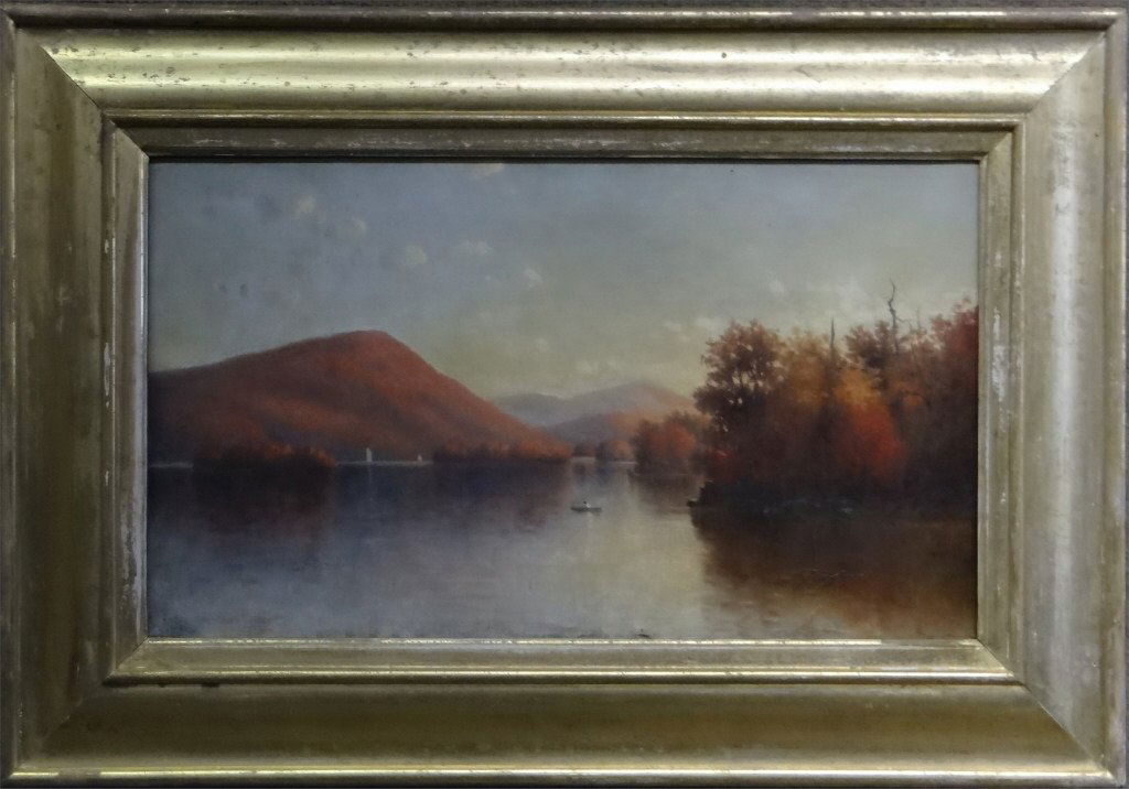 O/C "SUNSET ON LAKE GEORGE" F.W. DEWITT (1 of 5)