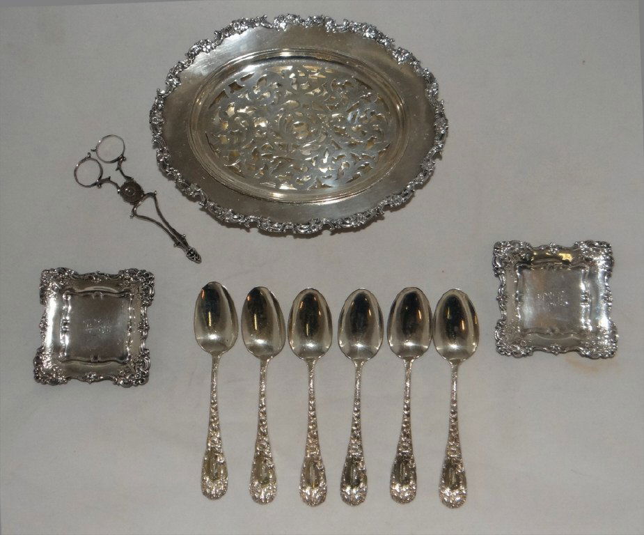 STERL. SILVER TABLE ARTICLES: GEO III SUGAR TONGS, (1 of 10)