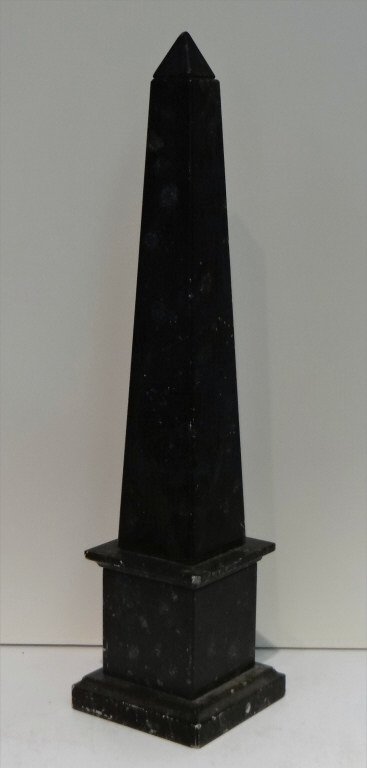 BLACK MARBLE OBELISK 20 1/4" TALL (1 of 3)