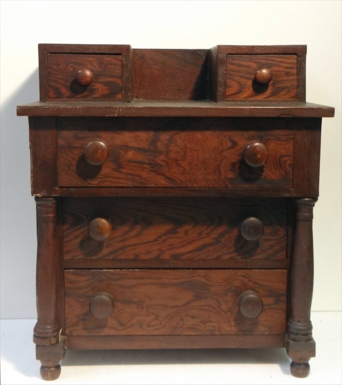 MINIATURE AMERICAN EMPIRE CHEST IN OLD SURFACE (1 of 4)