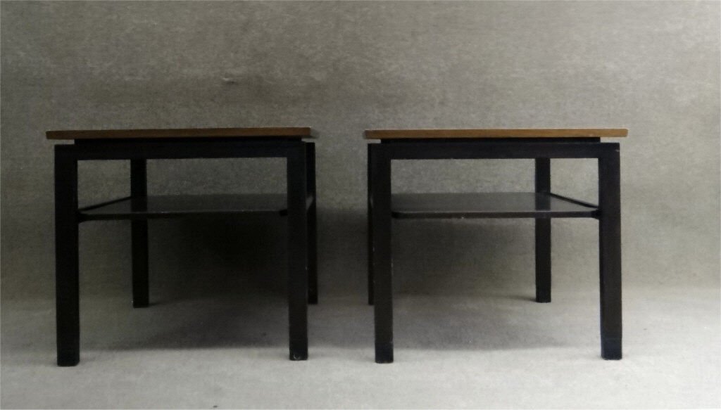 PAIR OF DUNBAR END TABLES W/ SHELF (1 of 5)
