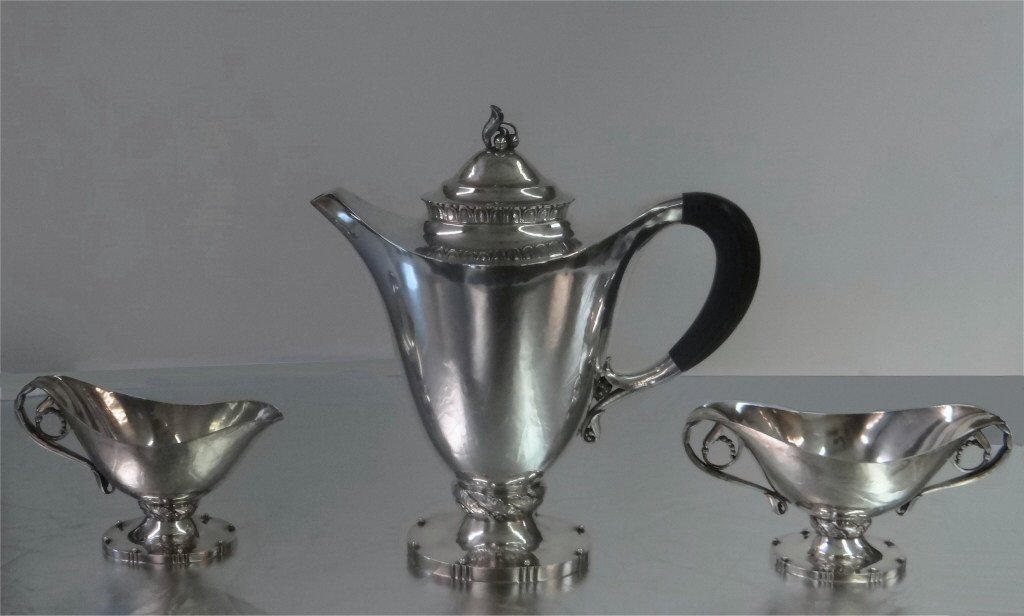 GEORG JENSEN STERLING SILVER COFFEE SERVICE (1 of 10)