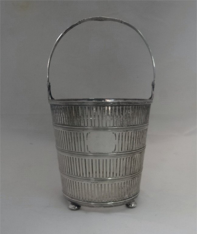 STERLING SILVER BASKET W/ CRYSTAL LINER (1 of 7)