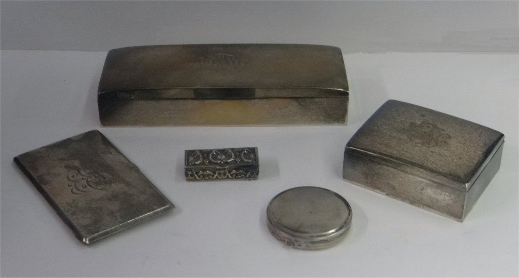 STERLING INC. 3 CIGARETTE BOXES, COMPACT & HINGED (1 of 8)