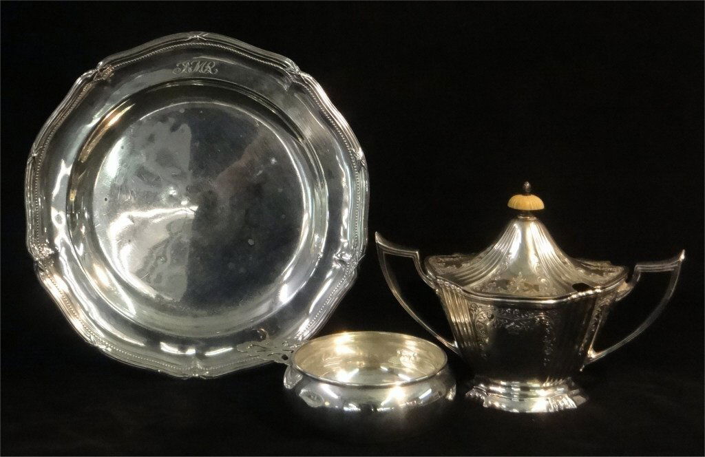 NY STERLINGG SILVER PLATE,GORHAM SUGAR & PORRINGER (1 of 8)