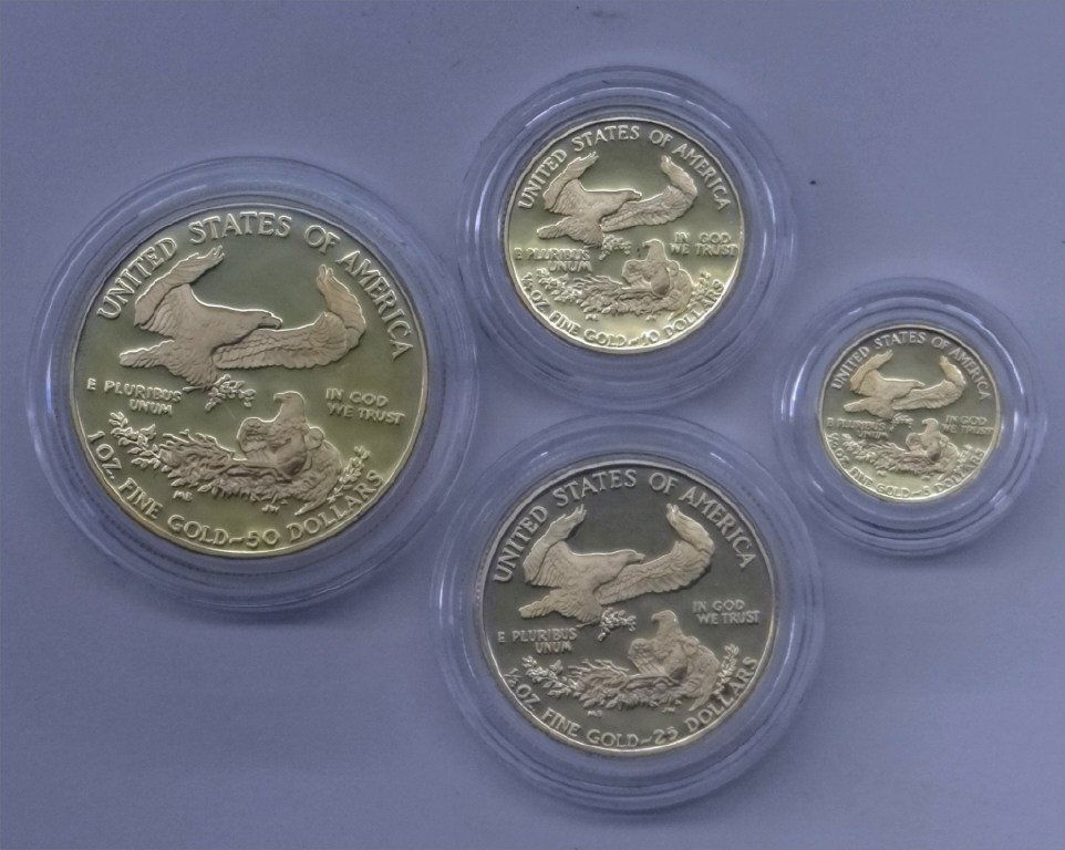 4 - US  AMERICAN EAGLE GOLD COINS (1 of 10)