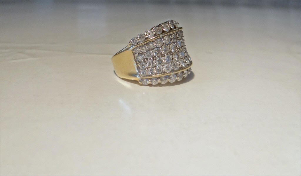 PAVE DIAMOND  RING IN 14K YELLOW GOLD 6.7 DWT (1 of 5)