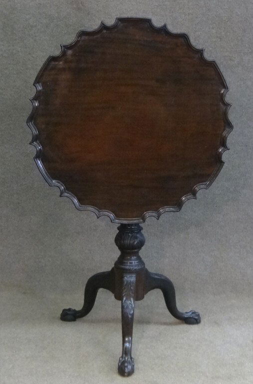 CHIPPENDALE TEA TABLE W/ BIRDCAGE (1 of 7)
