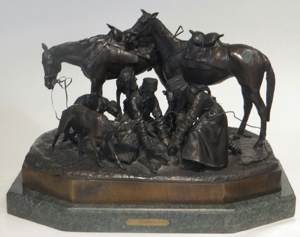 RUSSIAN BRONZE GROUP SGND & LABELED LIBERICH (1 of 6)