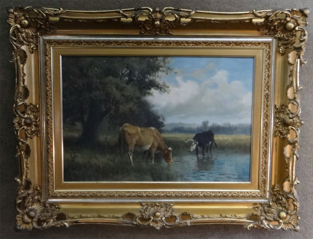 "COWS IN A TRANQUIL LANDSCAPE" R. ATKINSON FOX (1 of 6)