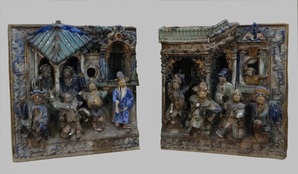 PR OF CHINESE ARCHITECTURAL TILE PANELS (1 of 9)