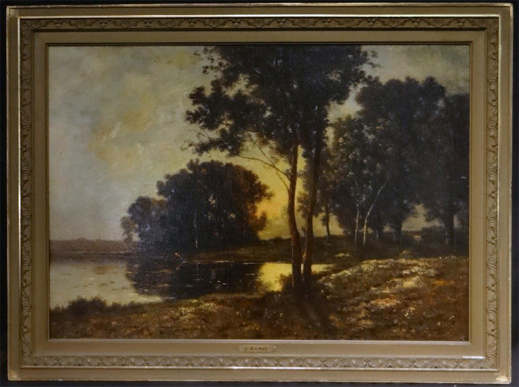 O/C "TWILIGHT" SGND LEON RICHET 22 1/2" X 33" (1 of 7)